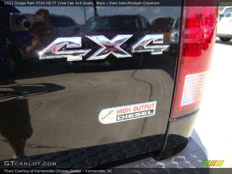 Black / Dark Slate/Medium Graystone 2012 Dodge Ram 3500 HD ST Crew Cab 4x4 Dually