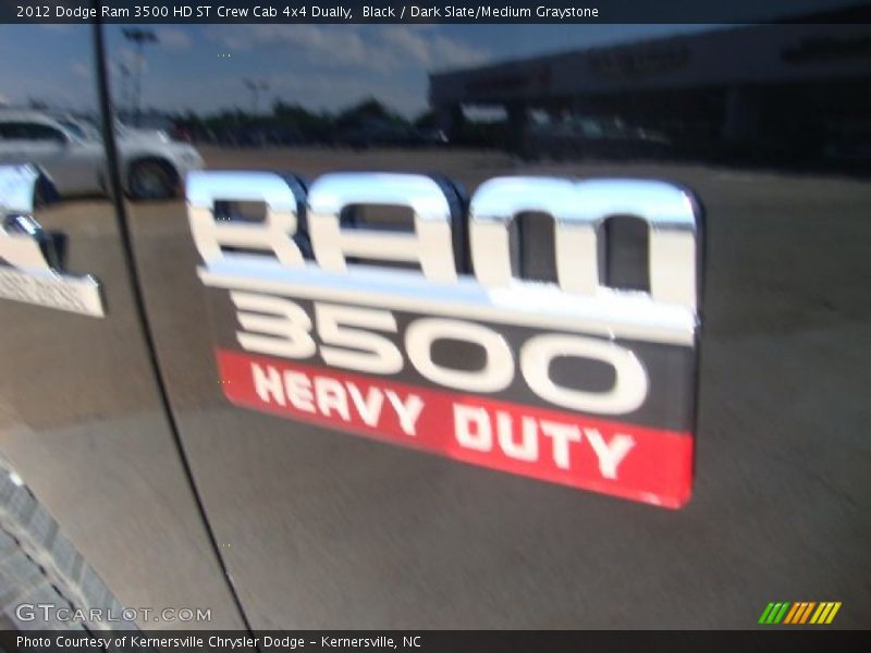 Black / Dark Slate/Medium Graystone 2012 Dodge Ram 3500 HD ST Crew Cab 4x4 Dually