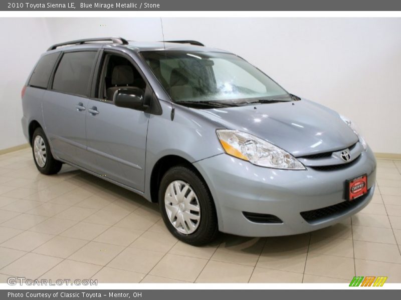 Blue Mirage Metallic / Stone 2010 Toyota Sienna LE