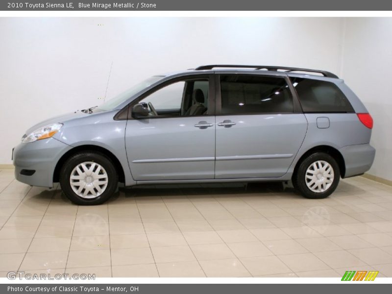 Blue Mirage Metallic / Stone 2010 Toyota Sienna LE