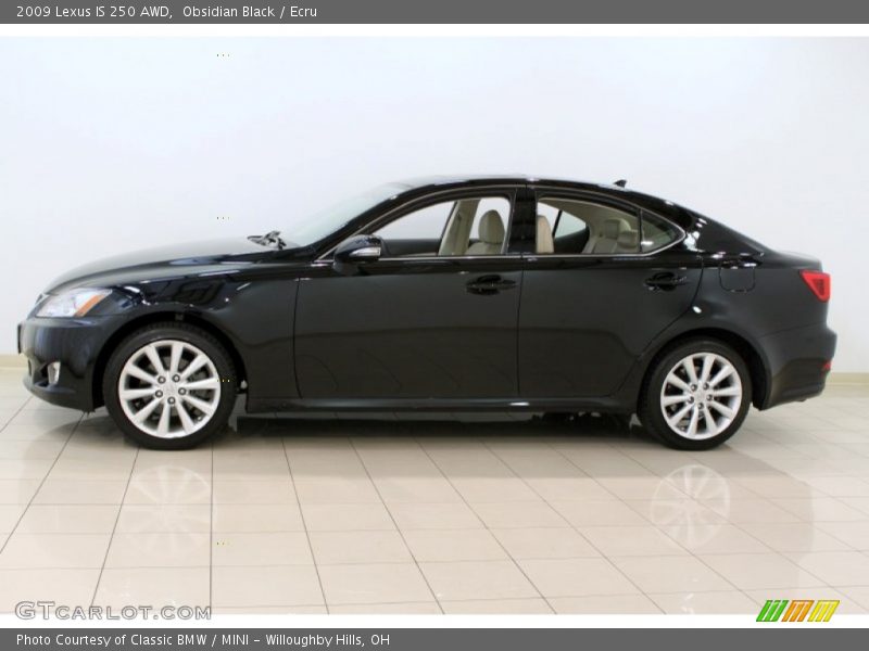 Obsidian Black / Ecru 2009 Lexus IS 250 AWD