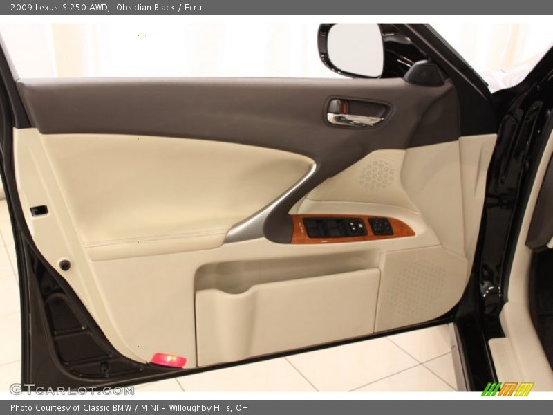 Obsidian Black / Ecru 2009 Lexus IS 250 AWD