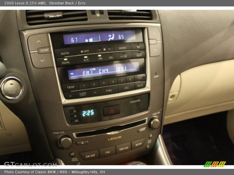Obsidian Black / Ecru 2009 Lexus IS 250 AWD