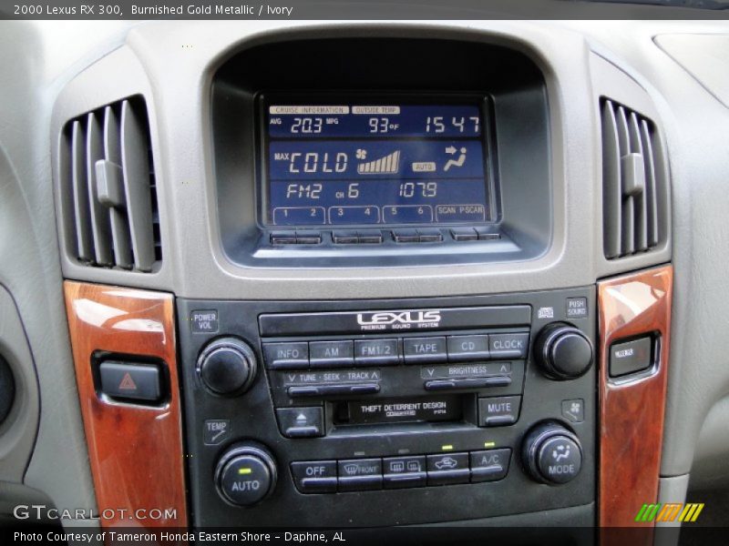 Burnished Gold Metallic / Ivory 2000 Lexus RX 300