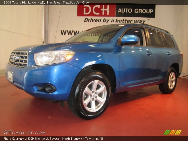 Blue Streak Metallic / Ash Gray 2008 Toyota Highlander 4WD