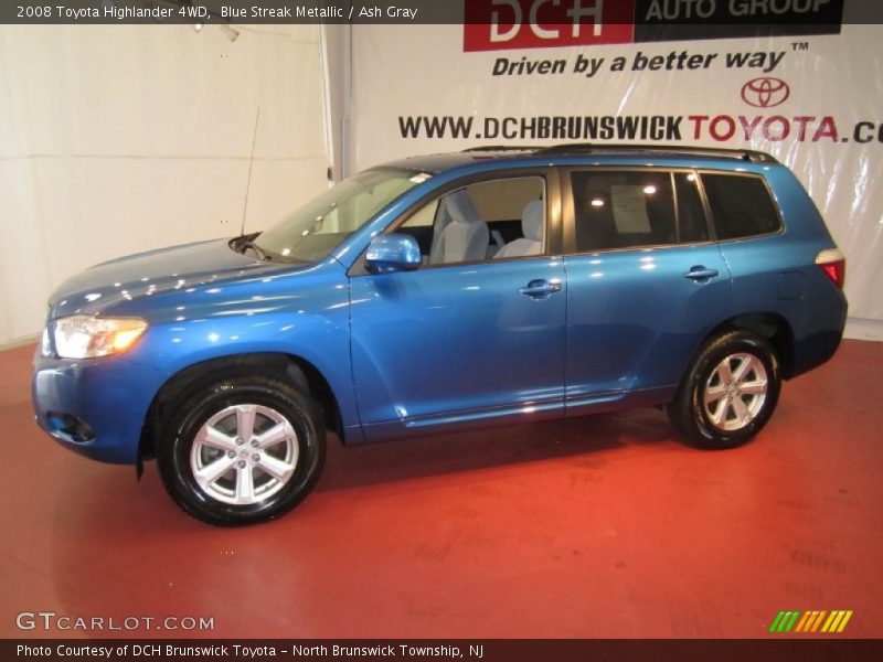 Blue Streak Metallic / Ash Gray 2008 Toyota Highlander 4WD