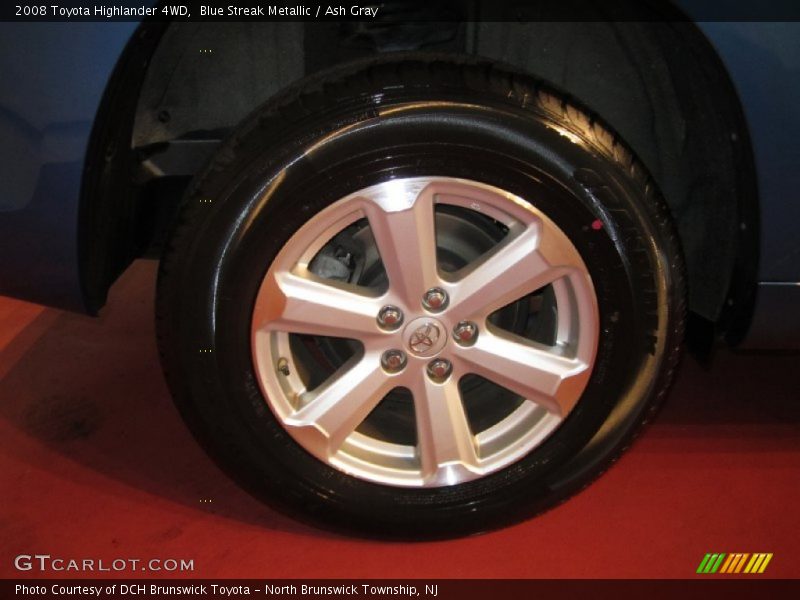 Blue Streak Metallic / Ash Gray 2008 Toyota Highlander 4WD