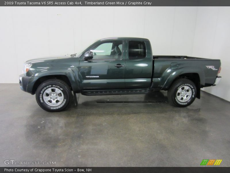 Timberland Green Mica / Graphite Gray 2009 Toyota Tacoma V6 SR5 Access Cab 4x4