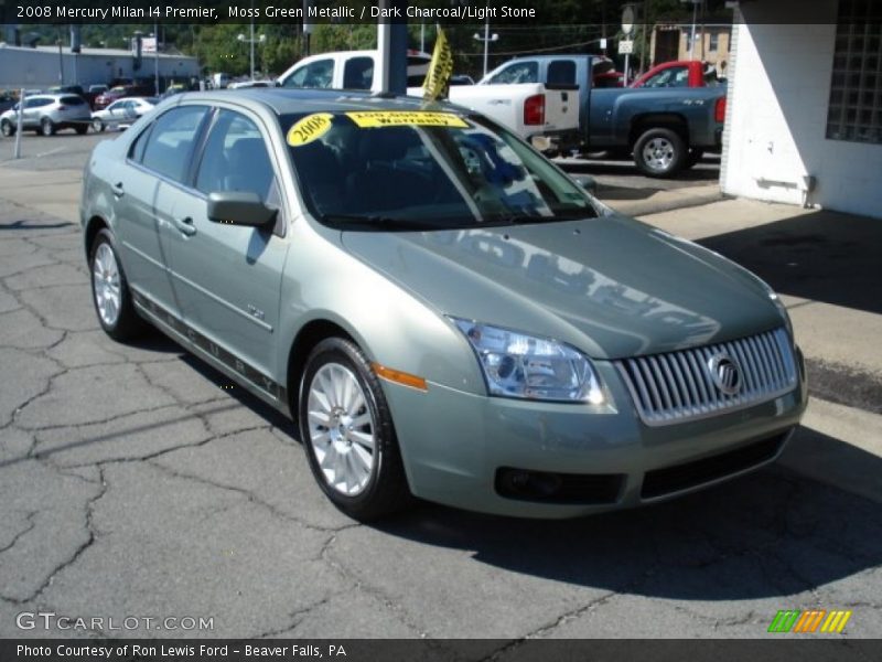 Moss Green Metallic / Dark Charcoal/Light Stone 2008 Mercury Milan I4 Premier