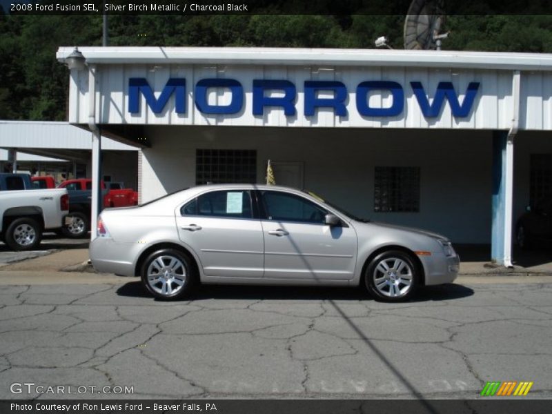 Silver Birch Metallic / Charcoal Black 2008 Ford Fusion SEL