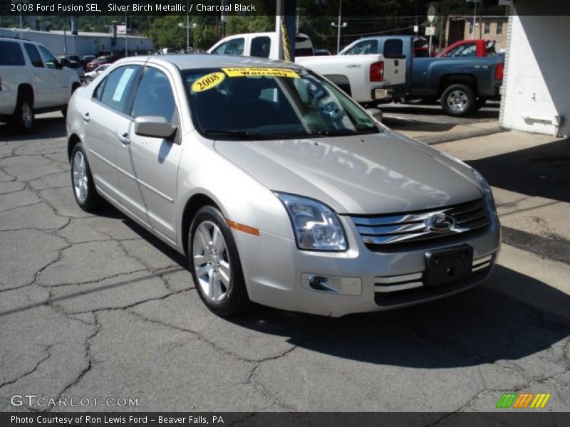 Silver Birch Metallic / Charcoal Black 2008 Ford Fusion SEL