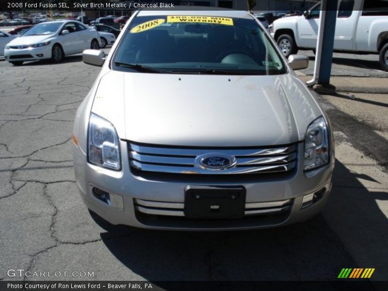 Silver Birch Metallic / Charcoal Black 2008 Ford Fusion SEL