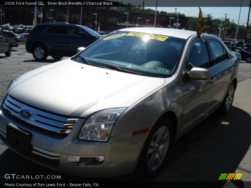Silver Birch Metallic / Charcoal Black 2008 Ford Fusion SEL