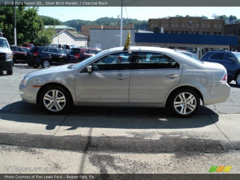 Silver Birch Metallic / Charcoal Black 2008 Ford Fusion SEL