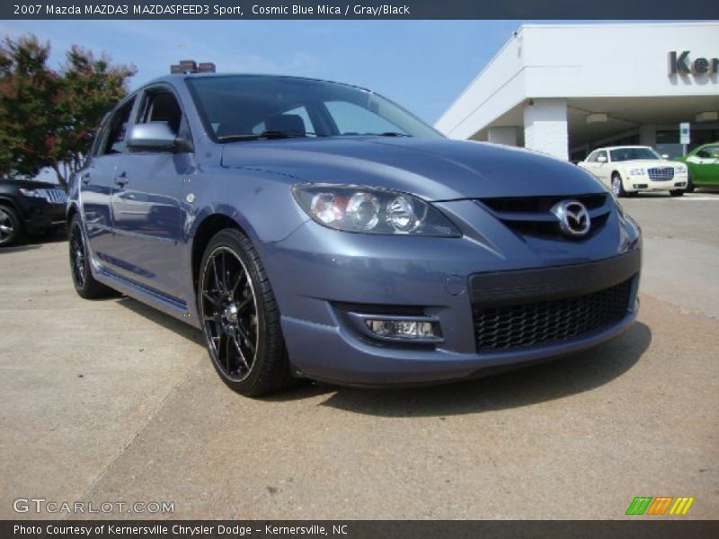 Cosmic Blue Mica / Gray/Black 2007 Mazda MAZDA3 MAZDASPEED3 Sport