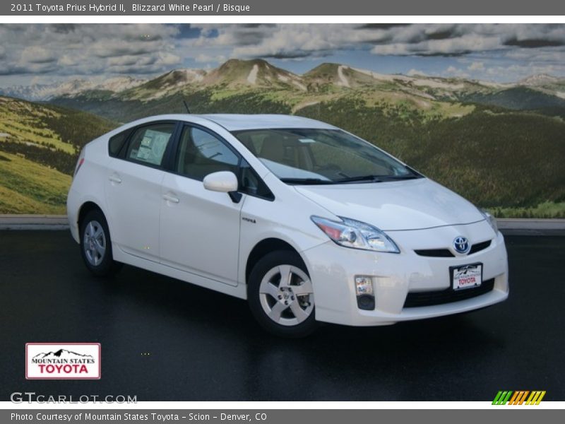 Blizzard White Pearl / Bisque 2011 Toyota Prius Hybrid II