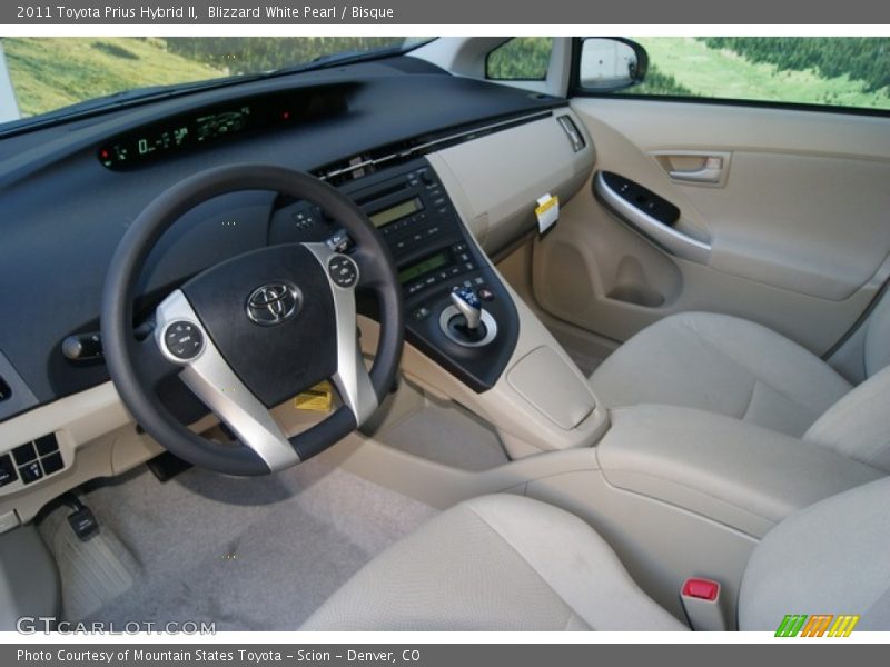 Blizzard White Pearl / Bisque 2011 Toyota Prius Hybrid II
