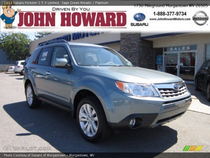 Sage Green Metallic / Platinum 2011 Subaru Forester 2.5 X Limited