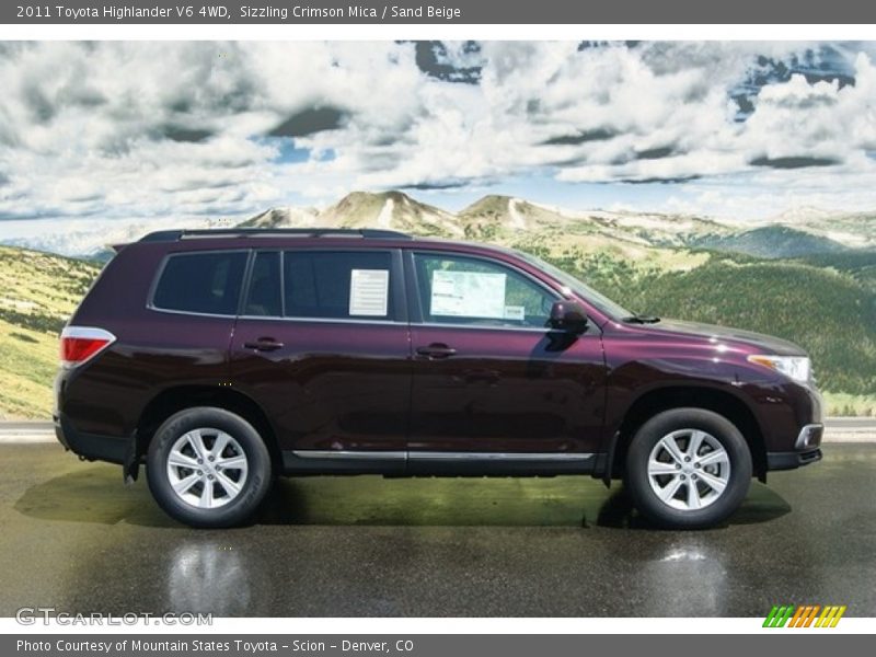 Sizzling Crimson Mica / Sand Beige 2011 Toyota Highlander V6 4WD