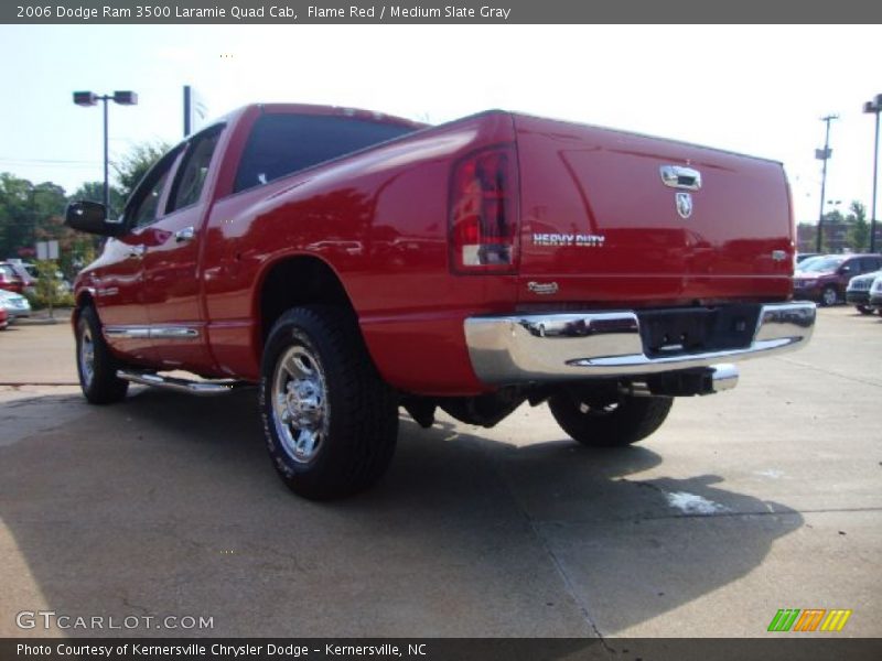Flame Red / Medium Slate Gray 2006 Dodge Ram 3500 Laramie Quad Cab