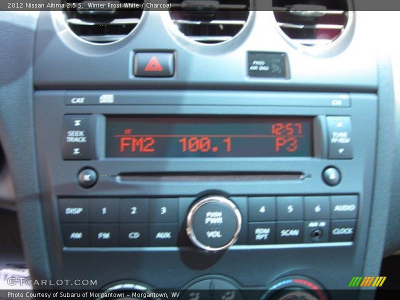 Winter Frost White / Charcoal 2012 Nissan Altima 2.5 S
