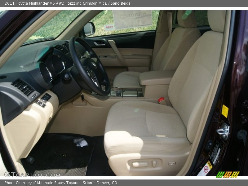 Sizzling Crimson Mica / Sand Beige 2011 Toyota Highlander V6 4WD