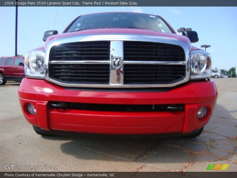 Flame Red / Medium Slate Gray 2006 Dodge Ram 3500 Laramie Quad Cab