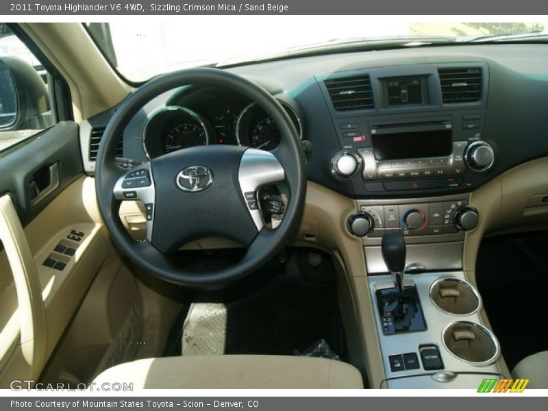 Sizzling Crimson Mica / Sand Beige 2011 Toyota Highlander V6 4WD