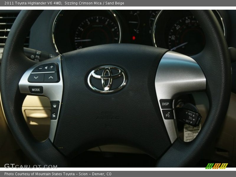 Sizzling Crimson Mica / Sand Beige 2011 Toyota Highlander V6 4WD