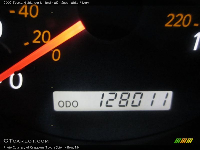 Super White / Ivory 2002 Toyota Highlander Limited 4WD