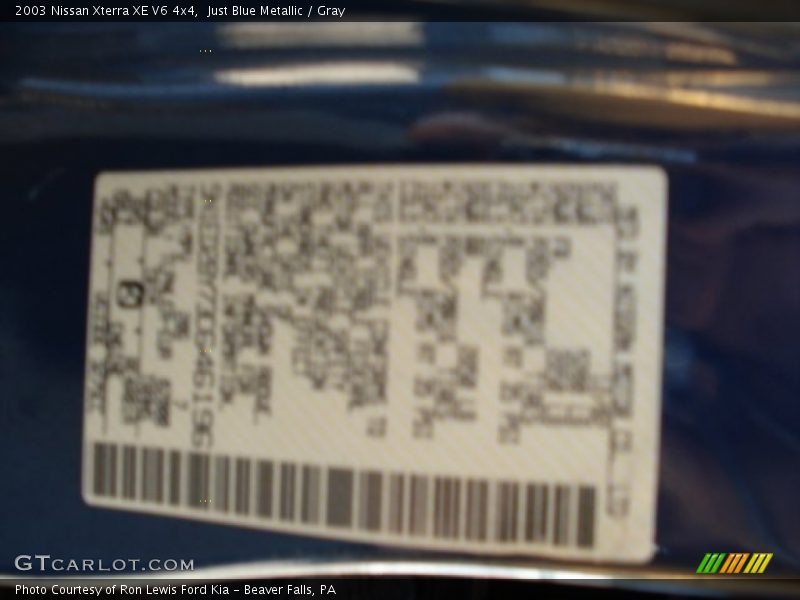 Just Blue Metallic / Gray 2003 Nissan Xterra XE V6 4x4