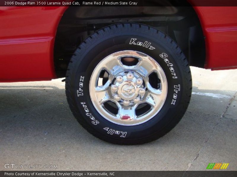 Flame Red / Medium Slate Gray 2006 Dodge Ram 3500 Laramie Quad Cab