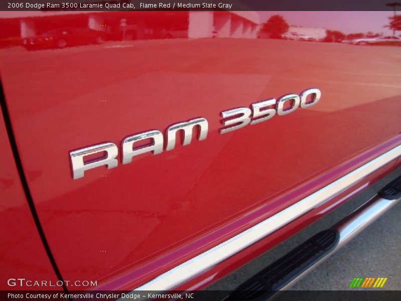 Flame Red / Medium Slate Gray 2006 Dodge Ram 3500 Laramie Quad Cab