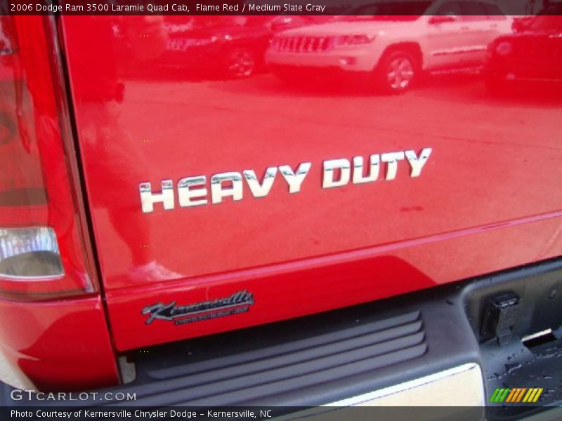 Flame Red / Medium Slate Gray 2006 Dodge Ram 3500 Laramie Quad Cab