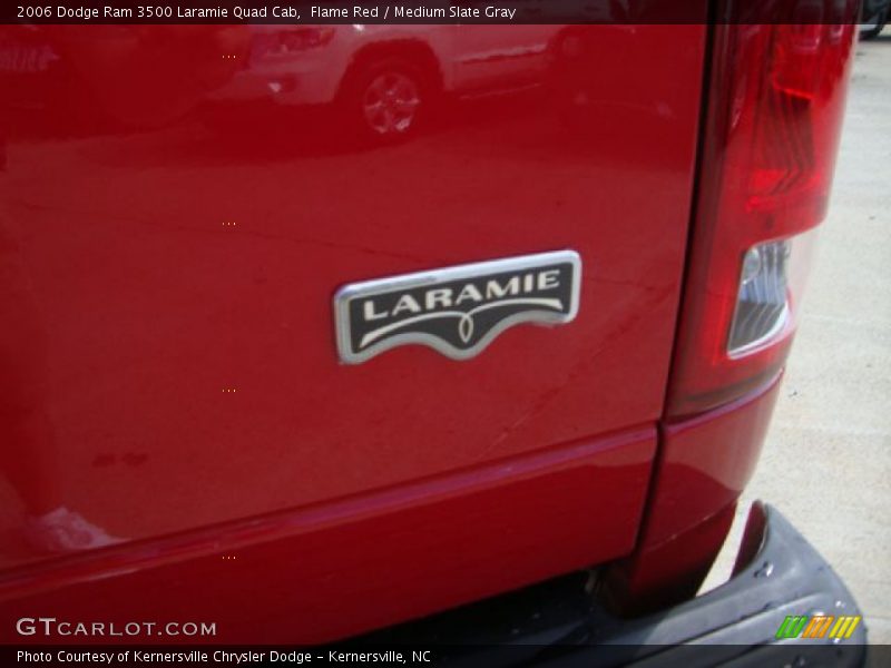 Flame Red / Medium Slate Gray 2006 Dodge Ram 3500 Laramie Quad Cab