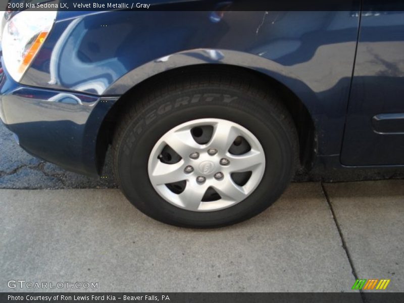Velvet Blue Metallic / Gray 2008 Kia Sedona LX