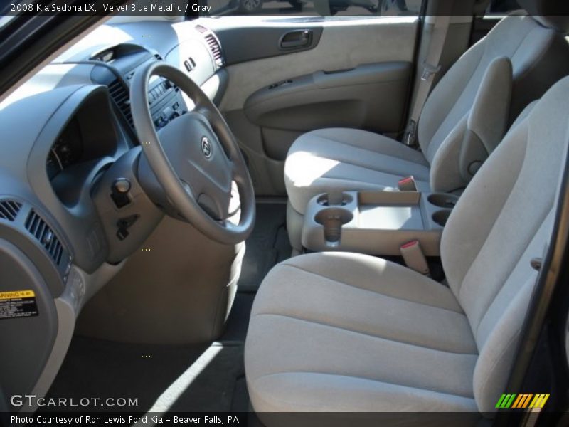 Velvet Blue Metallic / Gray 2008 Kia Sedona LX