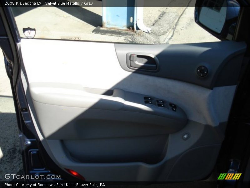 Velvet Blue Metallic / Gray 2008 Kia Sedona LX