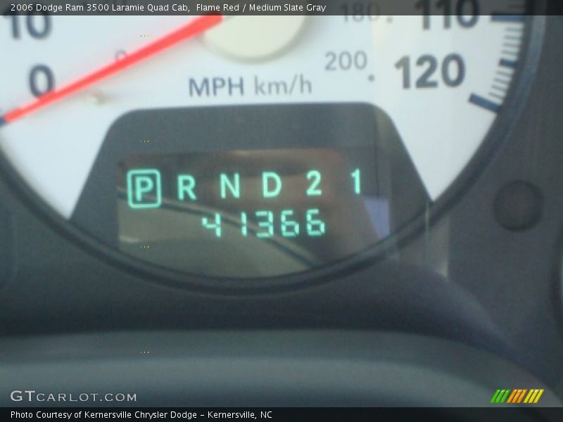 Flame Red / Medium Slate Gray 2006 Dodge Ram 3500 Laramie Quad Cab