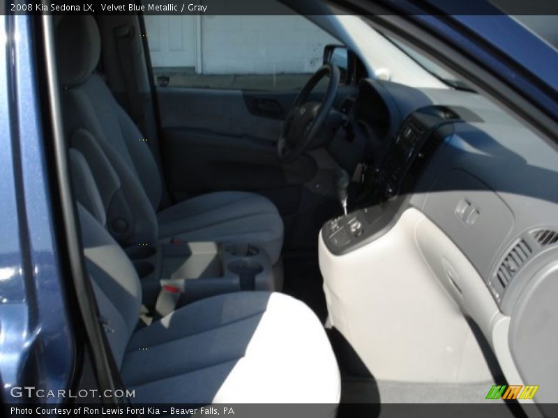 Velvet Blue Metallic / Gray 2008 Kia Sedona LX