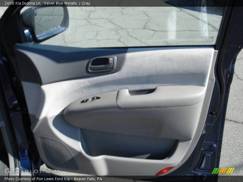 Velvet Blue Metallic / Gray 2008 Kia Sedona LX