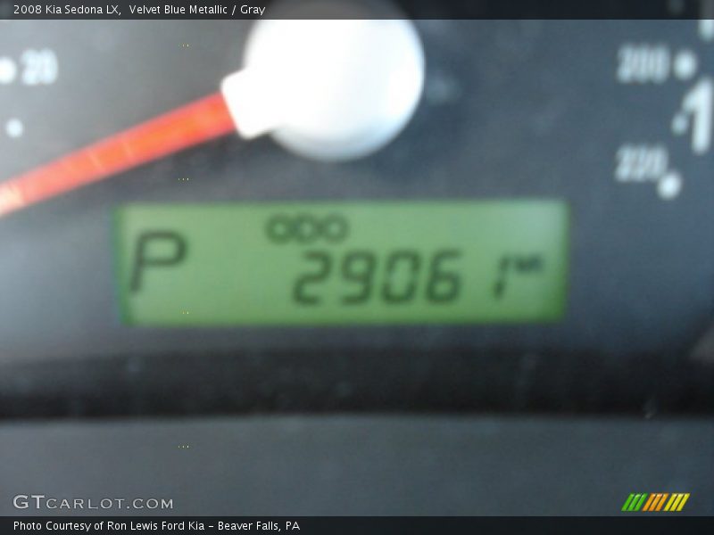 Velvet Blue Metallic / Gray 2008 Kia Sedona LX