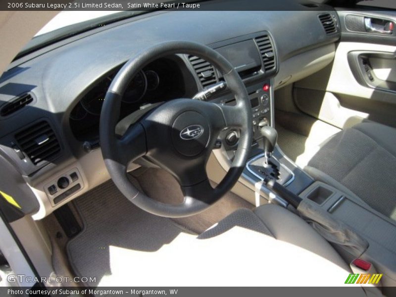 Satin White Pearl / Taupe 2006 Subaru Legacy 2.5i Limited Sedan