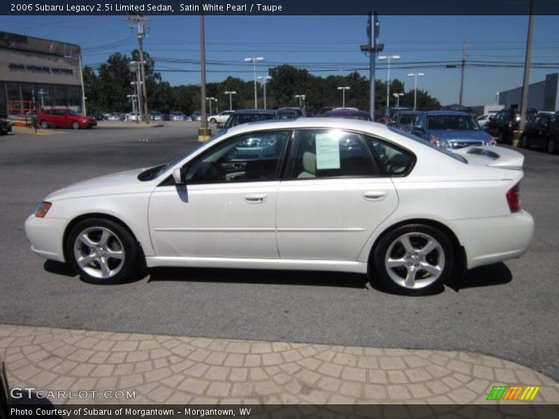 Satin White Pearl / Taupe 2006 Subaru Legacy 2.5i Limited Sedan