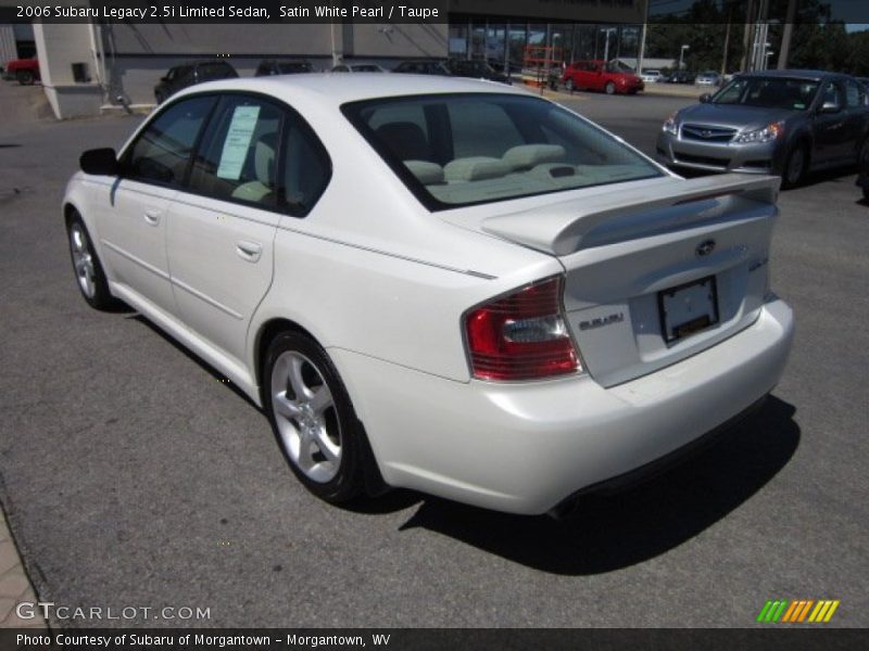 Satin White Pearl / Taupe 2006 Subaru Legacy 2.5i Limited Sedan