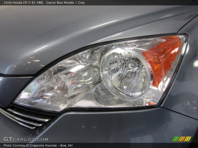 Glacier Blue Metallic / Gray 2009 Honda CR-V EX 4WD