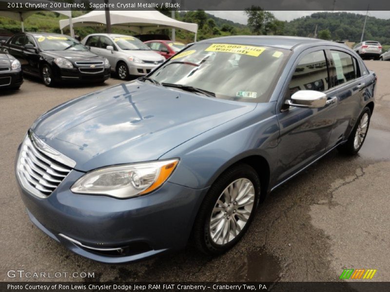 Sapphire Crystal Metallic / Black 2011 Chrysler 200 Limited