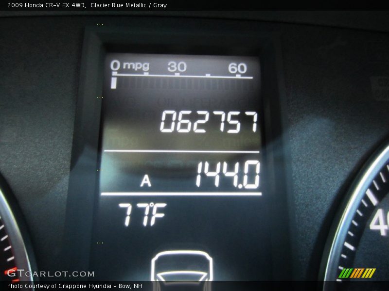 Glacier Blue Metallic / Gray 2009 Honda CR-V EX 4WD