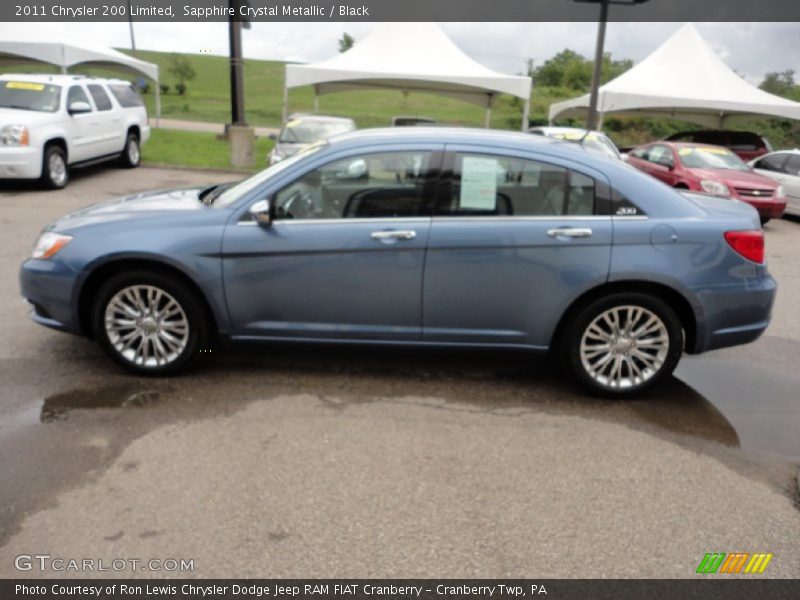 Sapphire Crystal Metallic / Black 2011 Chrysler 200 Limited