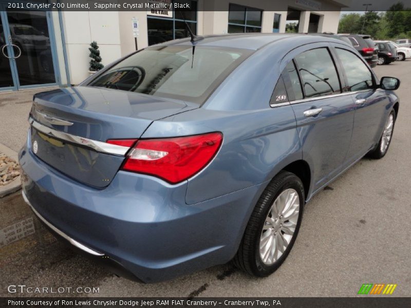 Sapphire Crystal Metallic / Black 2011 Chrysler 200 Limited